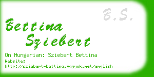 bettina sziebert business card